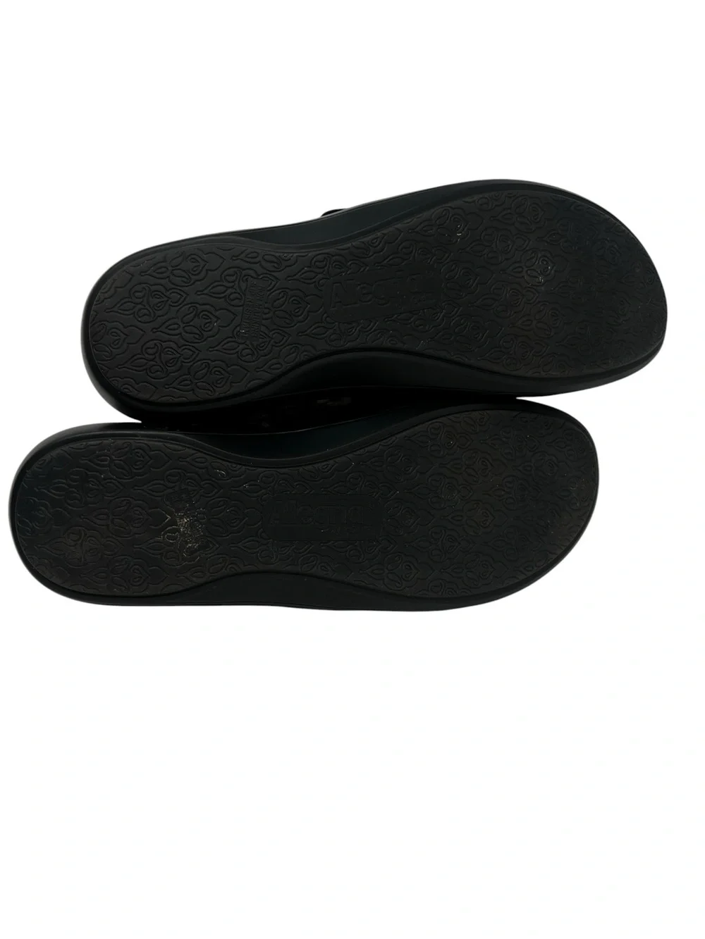 Alegria Floral Mary Jane Flats in Black with Pink Accents